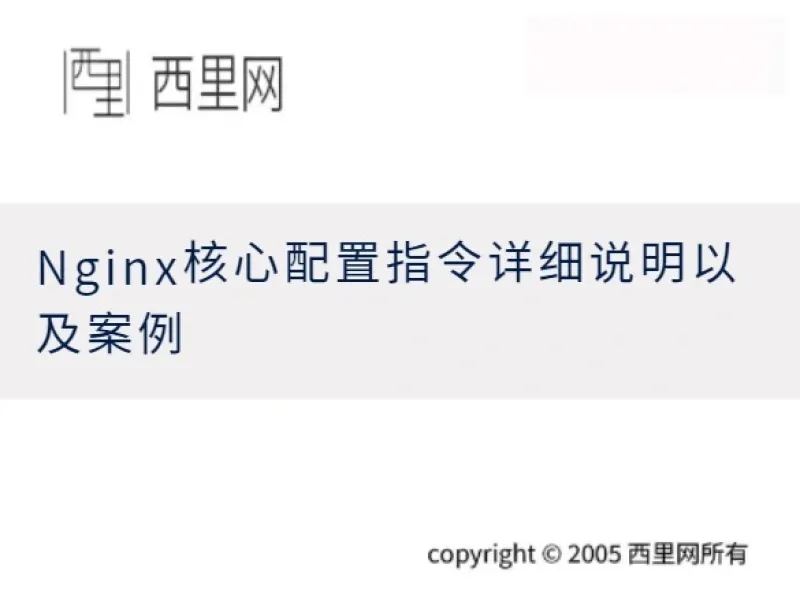 Nginx核心配置指令详细说明以及案例