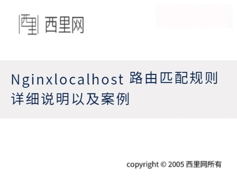 Nginxlocalhost 路由匹配规则详细说明以及案例