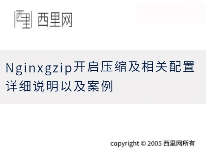 Nginxgzip开启压缩及相关配置详细说明以及案例