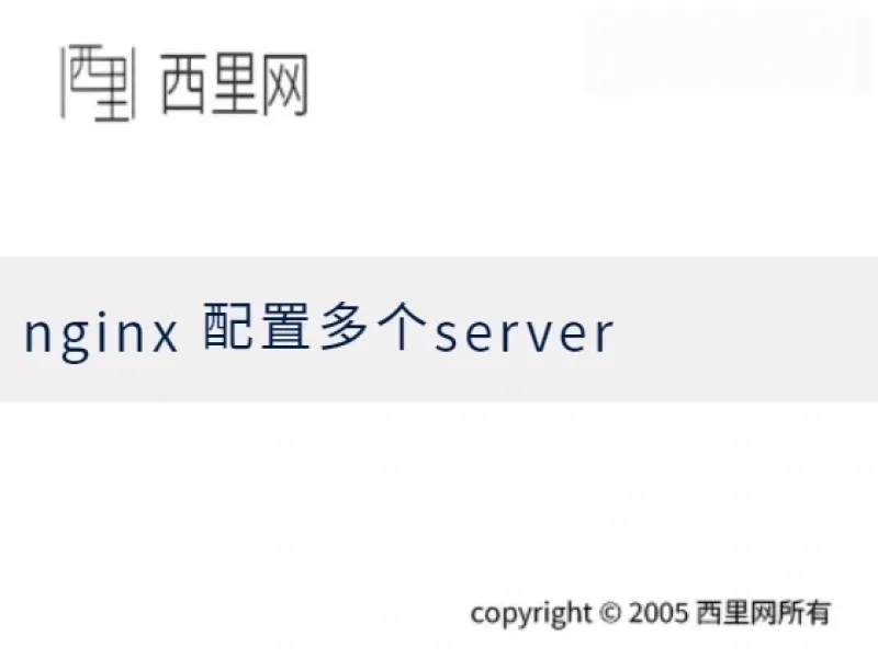 nginx 配置多个server