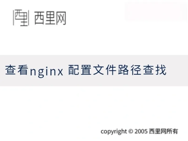 查看nginx 配置文件路径查找