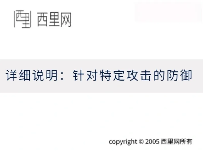 详细说明：针对特定攻击的防御