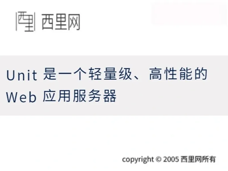 Unit 是一个轻量级、高性能的 Web 应用服务器