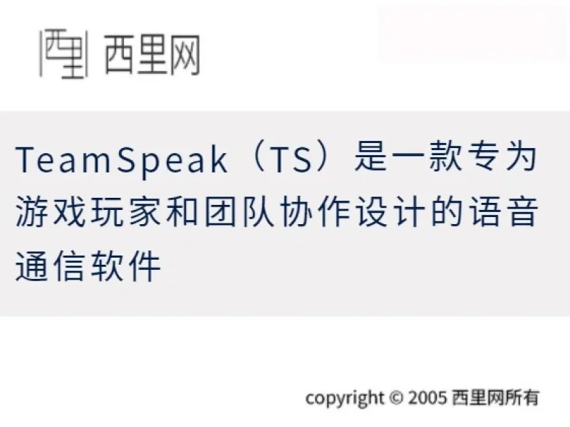 TeamSpeak（TS）是一款专为游戏玩家和团队协作设计的语音通信软件