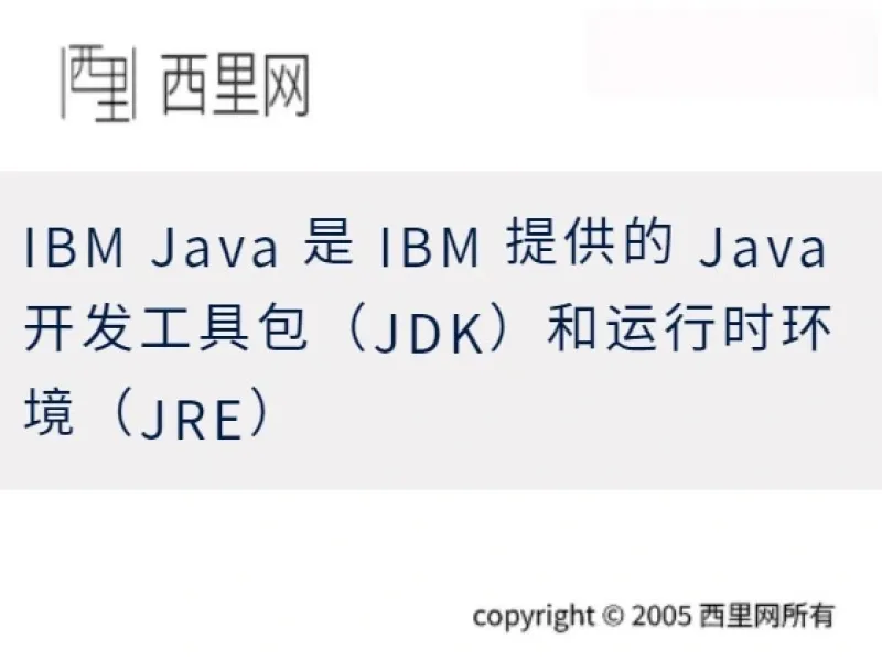 IBM Java 是 IBM 提供的 Java 开发工具包（JDK）和运行时环境（JRE）