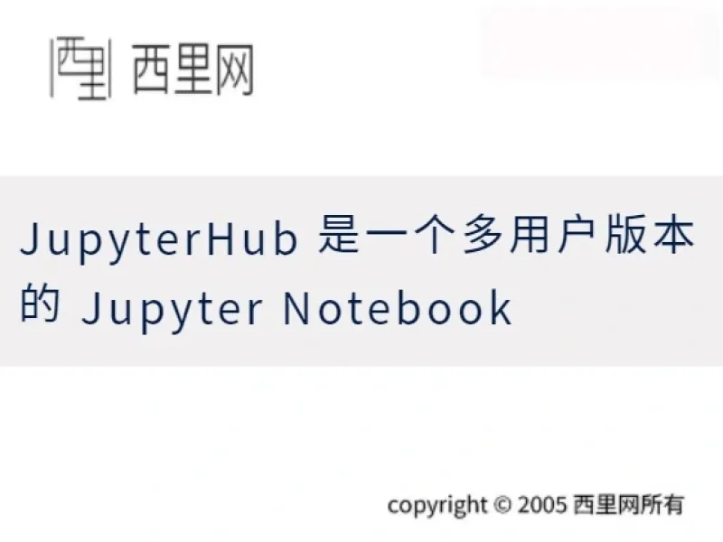 JupyterHub 是一个多用户版本的 Jupyter Notebook
