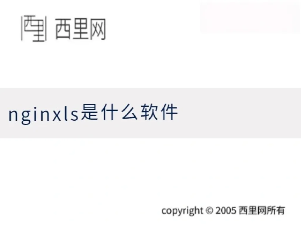 nginxls是什么软件