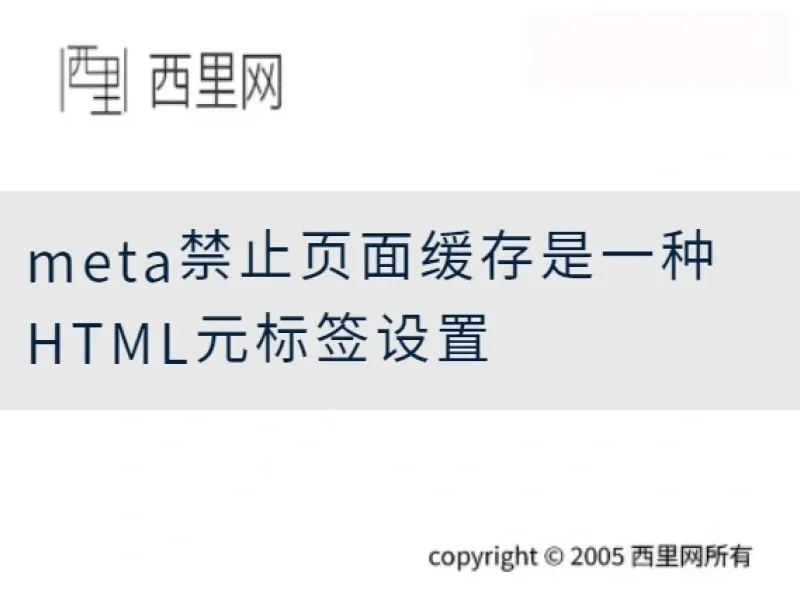 meta禁止页面缓存是一种HTML元标签设置